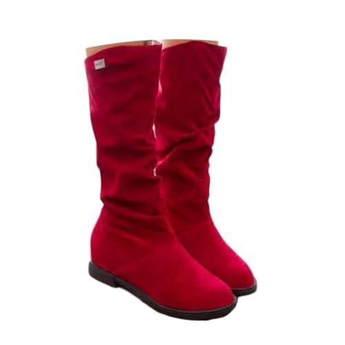 ticticlily Stiefel Damen Langschaft Stiefel Damen mit Absatz Flach Elegant Lange Kniehoch Langschaft Hohe Stiefel Lang Winterschuhe Damenstiefel C Rot 38 EU ticticlily Stiefel Damen Langschaft Stiefel Damen mit Absatz Flach Elegant Lange Kniehoch Langschaft Hohe Stiefel Lang Winterschuhe Damenstiefel C Rot 38 EU von ticticlily