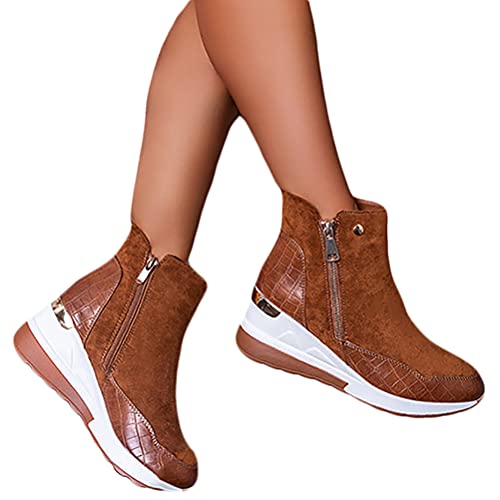 ticticlily Stiefeletten Damen Wildleder Low Cut Stiefel Spitze Stiefel Kurze Stiefel Frauen Ankle Boots mit Reissverschluss Schnürstiefelette Winterschuhe Causal Braun 41 EU ticticlily Stiefeletten Damen Wildleder Low Cut Stiefel Spitze Stiefel Kurze Stiefel Frauen Ankle Boots mit Reissverschluss Schnürstiefelette Winterschuhe Causal Braun 41 EU von ticticlily