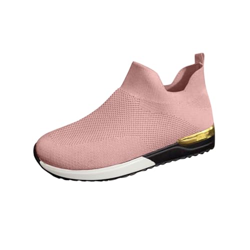 ticticlily Turnschuhe Damen Herren Leichtgewichts Atmungsaktiv Sportschuhe Sneaker Laufschuhe Freizeitschuhe für Outdoor Fitness Sporthalle C Rosa 35 EU von ticticlily