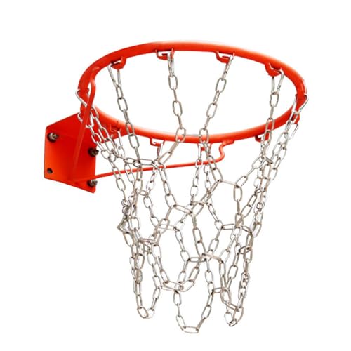 tieedhfu Basketballnetze für Körbe, Edelstahl, langlebig, Robustes und langlebiges Basketballnetz aus Edelstahl, Typ 1 von tieedhfu