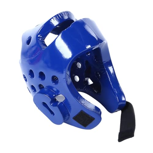 tieedhfu Einfach zu tragender und schützender Box Kopfschutz für Erwachsene und Kinder. Bequeme PVC Kickbox Kopfbedeckung, langlebige Konstruktion, Blau, L von tieedhfu