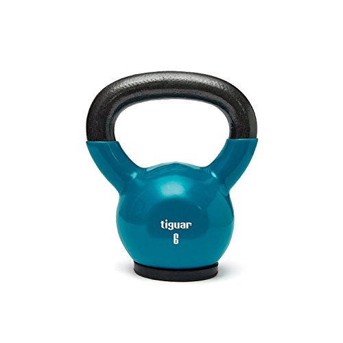 tiguar Kettlebell 6 kg blau Krafttraining Gewichte Sport Home Fitness von tiguar