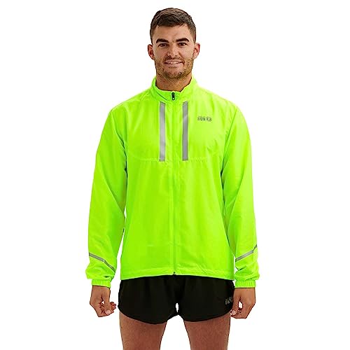 time to run Laufjacke Mit Taschen für Herren - Leichte Winddichte Atmungsaktiv - Ideal für Übung und Jogging XXL Limette von time to run