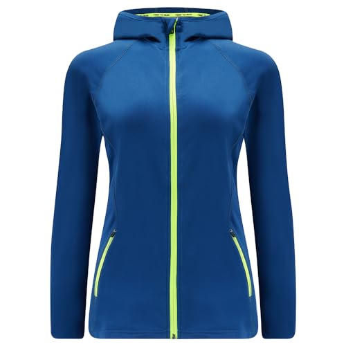 time to run Thermo-Laufjacke für Damen mit Frontreißverschluss Tasches und Kapuze XL Ensign von time to run