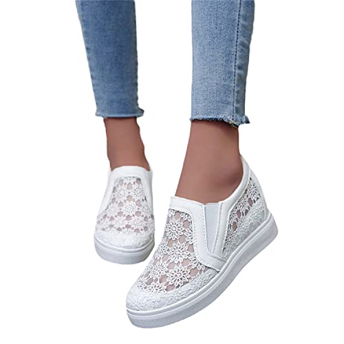 tinbarry Damen Canvas Plateau Sneaker Low Cut Wanderhalbschuhe Elegant mit Spitze Sommerschuhe Netz Laufschuhe Sportschuhe Platform Slip On Schuhe Mesh Freizeitschuhe Loafers tinbarry Damen Canvas Plateau Sneaker Low Cut Wanderhalbschuhe Elegant mit Spitze Sommerschuhe Netz Laufschuhe Sportschuhe Platform Slip On Schuhe Mesh Freizeitschuhe Loafers von tinbarry