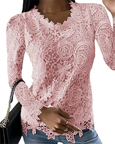 tinbarry Spitze Bluse Damen Oberteile Spitzentop V-Ausschnitt Kurzarm/Langarmshirt Elegant Blusen Langarm Spitzen Tunika Bluse Tanktop Sommer tinbarry Spitze Bluse Damen Oberteile Spitzentop V-Ausschnitt Kurzarm/Langarmshirt Elegant Blusen Langarm Spitzen Tunika Bluse Tanktop Sommer von tinbarry