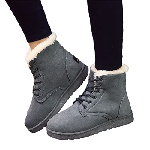 Winter Booties Schuhe mit Gefüttert, Winterstiefel Flauschige Schneestiefel Lace Up Ankle Boots, Winterschuhe Damen Wasserdichte Warme Schneestiefel, Walking Outdoor Schuhe Sneaker Winterboots Winter Booties Schuhe mit Gefüttert, Winterstiefel Flauschige Schneestiefel Lace Up Ankle Boots, Winterschuhe Damen Wasserdichte Warme Schneestiefel, Walking Outdoor Schuhe Sneaker Winterboots von tinetill
