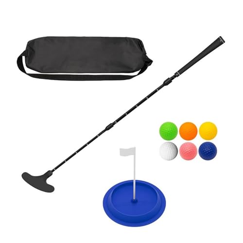 Golf-Putter-Set, Zwei-Wege-Golf-Putter-Schläger mit Puttingscheibe und Übungsball, verstellbare Länge, Golfschläger einfach zu bedienen von tixoacke