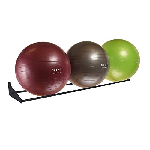 top | vit® Ball.wandhalter - Wandhalterung für bis zu 3 Gymnastikbälle (anthrazit) von top | vit