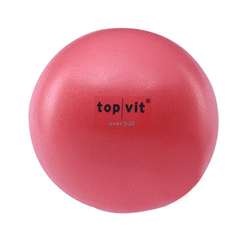top | vit® Overball Soft - Gymnastikball, klein, weich, aufblasbar - Weicher Physio Ball für viele Übungen, Ø 26 cm (Soft-rot) von top | vit