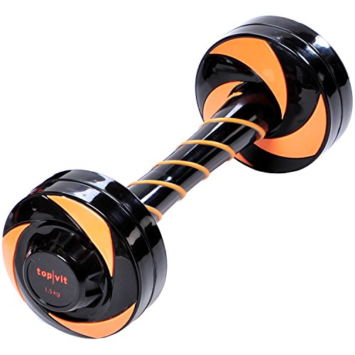 top vit Swinging Dumbbell I schwingende Hantel mit Mehrfachfunktion zur Stimulierung von tieferliegenden Muskeln I 1 Stück I Gewicht: 1,5 kg I Farbe: orange von top vit