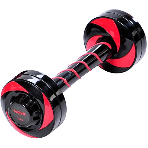 top vit Swinging Dumbbell I schwingende Hantel mit Mehrfachfunktion zur Stimulierung von tieferliegenden Muskeln I 1 Stück I Gewicht: 1,5 kg I Farbe: rot top vit Swinging Dumbbell I schwingende Hantel mit Mehrfachfunktion zur Stimulierung von tieferliegenden Muskeln I 1 Stück I Gewicht: 1,5 kg I Farbe: rot von top vit