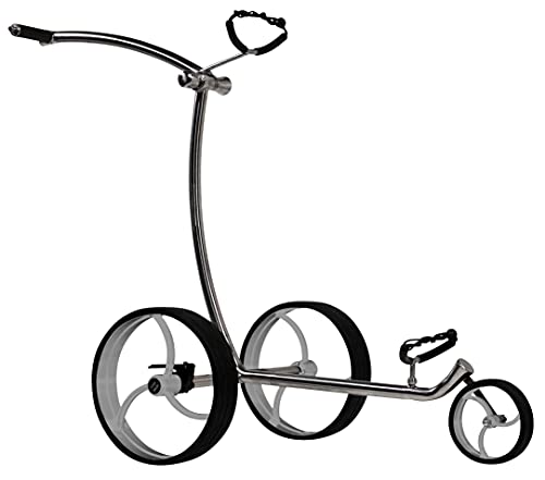 Tour Made RT-210SX Edelstahl 3rad Push Golftrolley in Silber - Räder Silber Deutscher Händler von tour-made