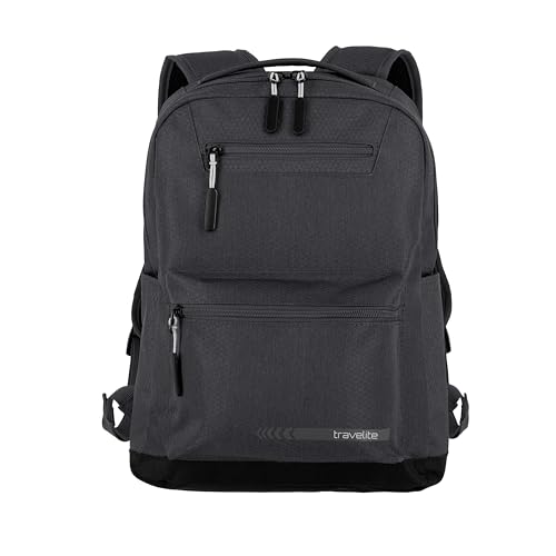 travelite Handgepäck Rucksack Größe M erfüllt IATA Bordgepäck Maß, Gepäck Serie KICK OFF: Praktischer Rucksack für Urlaub und Sport, 40 cm, 17 Liter von Travelite