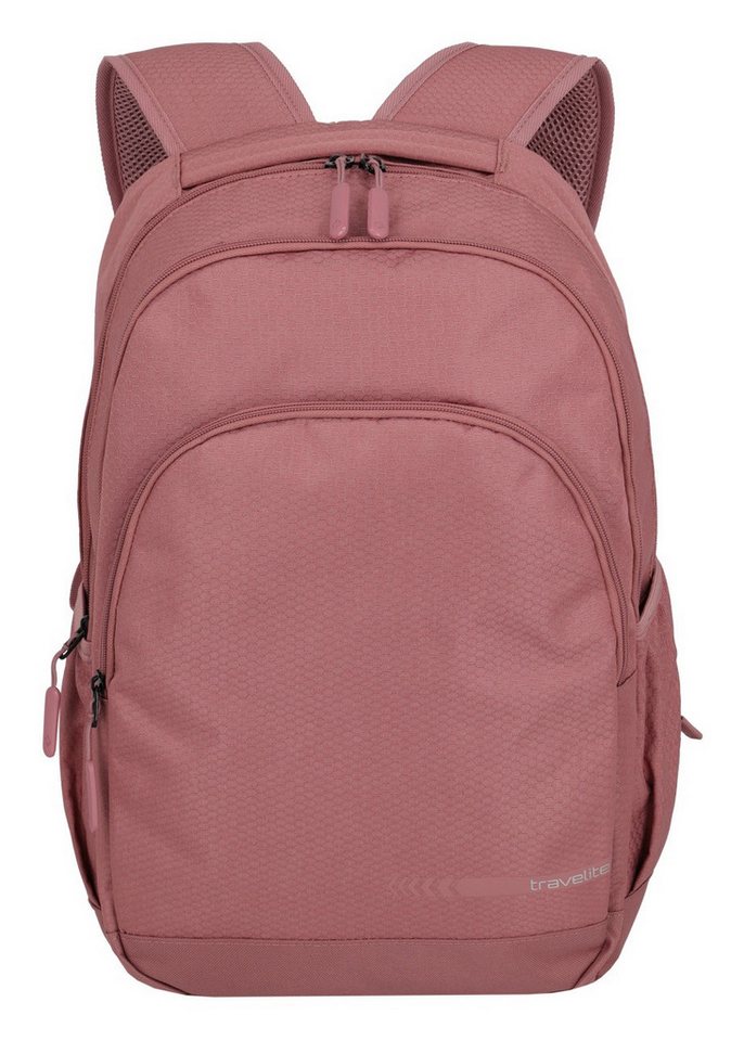 travelite Laptoprucksack KICK OFF L, 45 cm, rosé, Arbeitsrucksack Schulrucksack Streetpack mit 15,6-Zoll Laptopfach von travelite