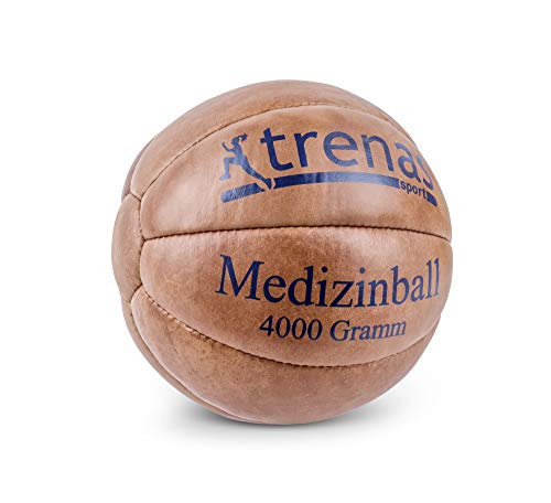 trenas Medizinball Leder - Original - 4 kg - Medicine Ball - Sport Medizinball von trenas