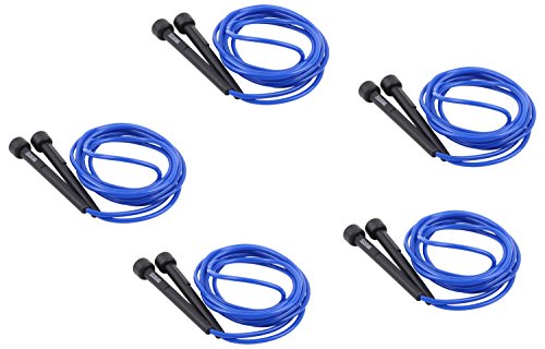 trenas Set: 5X Springseil, Speed Rope 3 Meter, blau von trenas