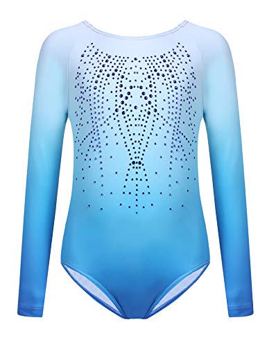 trudge Kinder Turnanzug Gymnastikanzug Mädchen Leotard Langarm Ärmellos Trikot Training Dancewear Gymnastikbody Tanzbekleidung Wettkampf 3-12 Jahre, 2_Blau, 160 trudge Kinder Turnanzug Gymnastikanzug Mädchen Leotard Langarm Ärmellos Trikot Training Dancewear Gymnastikbody Tanzbekleidung Wettkampf 3-12 Jahre, 2_Blau, 160 von trudge