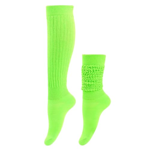 tuwiwol 2 Stück schnell trocknende und elastische Slouch Socken, passend für alle Fußformen, Polyester, kein Loser Faden, Polyester mit extra Fell, Grün von tuwiwol