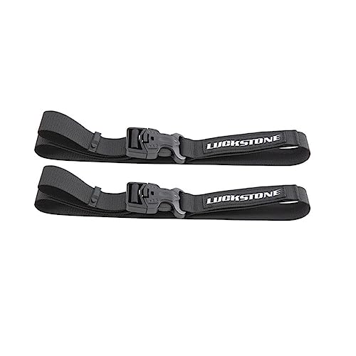 tuwiwol 2Pcs Gebundener Gürtel Gepäck Lash Strap Cargo Tie Harness Wandern Camping Schnalle Langlebig Outdoor für Travel Band Trip, Schwarz/L von tuwiwol