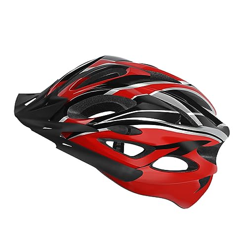 tuwiwol Leichter Helm, langlebig und atmungsaktiv für Outdoor Abenteuer, großer Leichter Helm, Outdoor Fahrradhelm für Herren, Schwarz Rot, Einheitsgröße von tuwiwol