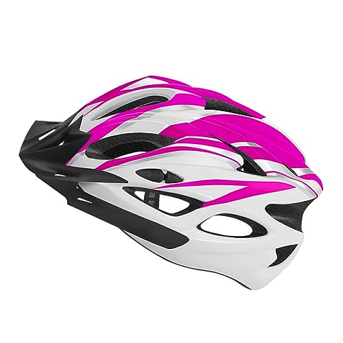 tuwiwol Leichter Helm, langlebig und atmungsaktiv für Outdoor Abenteuer, großer Leichter Helm, Outdoor Fahrradhelm für Herren, rosa weiß, Einheitsgröße von tuwiwol