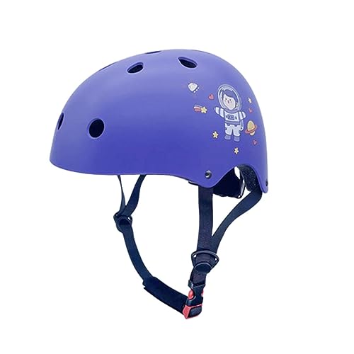 tuwiwol Leichter und schlagfester Helm zum Skaten und Radfahren – 55–58 cm ABS Rollschuh Skateboard Fahrräder, Blauer Astronaut, S【51 54CM】 von tuwiwol
