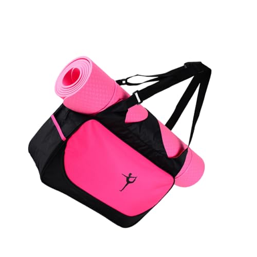 tuwiwol Praktische Yoga Sporttaschen, Geschenke für Fitness Enthusiasten, große Kapazität, Yogamatten Tasche, Sporttasche, breite Anwendung, rosarot von tuwiwol