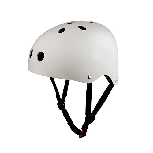 tuwiwol Radfahren Helm EPS Shell Sport Schlagfestigkeit Kopf Schutz Belüftung Fahrräder Hut für Klettern Skateboarden, Weiss, S von tuwiwol