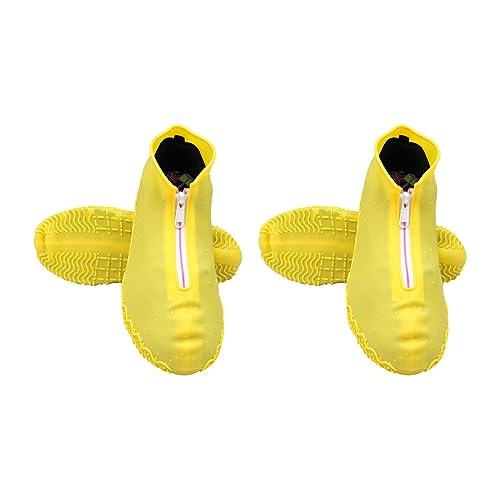 tuwiwol Regen Galoschen Überschuhe, hervorragender wasserdichter Schutz für Schuhe, wasserdichter Schuhüberzug aus Silikagel, Überzug für Schuhe, Gelb tuwiwol Regen Galoschen Überschuhe, hervorragender wasserdichter Schutz für Schuhe, wasserdichter Schuhüberzug aus Silikagel, Überzug für Schuhe, Gelb von tuwiwol