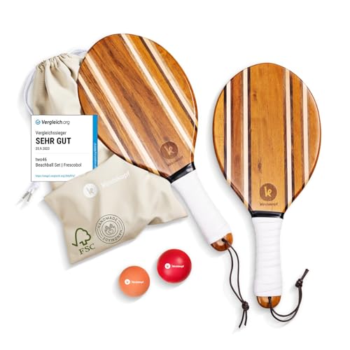 two46 Frescobol - Premium Beachball Set aus Holz | Handgefertigt & Langlebig | TESTSIEGER 2024 | inkl. Anfängerball & Tasche | Perfekte Geschenkidee | Der Trendsport aus Brasilien two46 Frescobol - Premium Beachball Set aus Holz | Handgefertigt & Langlebig | TESTSIEGER 2024 | inkl. Anfängerball & Tasche | Perfekte Geschenkidee | Der Trendsport aus Brasilien von two46