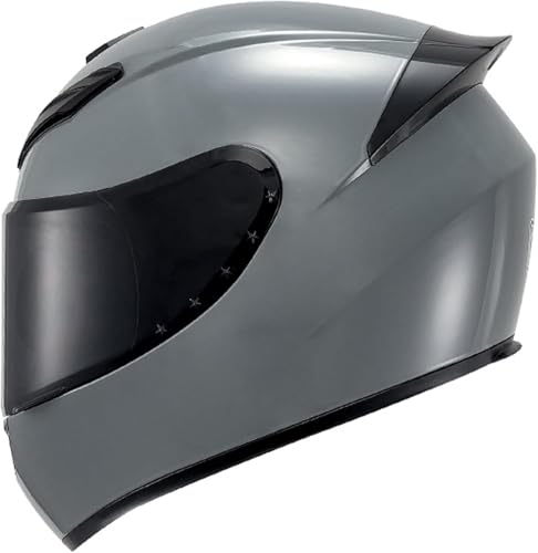 Integraler Motorradhelm, Motorrad-Doppelvisier-Kopfbedeckung – Straßenfahrrad-Kopfbedeckung Mit Visier – Renn-Kopfbedeckung, Mountainbike-Kopfbedeckung for Erwachsene(B,2XL:61~62CM) von tylxayoxa