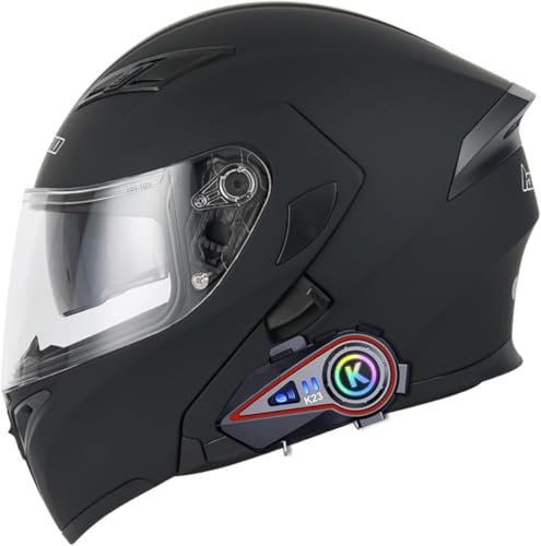 Integralhelm For Motorradfahrer, Integrierter Doppellautsprecher Mit Mikrofon, Bluetooth-Modulhelm For Motorradfahrer, Integralhelm Mit Antibeschlag-Doppelvisier, Hochklappbarer Integralhelm For Motor von tylxayoxa