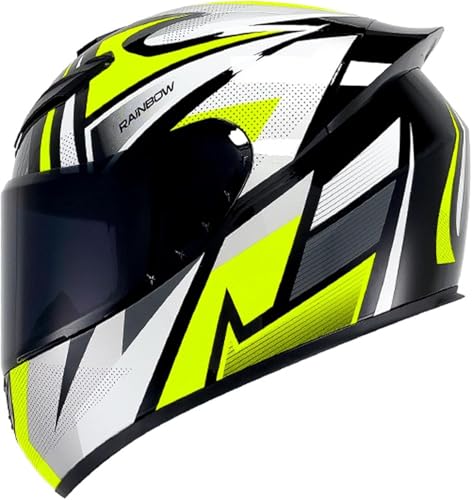 Modularer Motorradhelm, Hochklappbarer Vollgesichts-Motorradhelm, ECE-geprüft, Integrierter Helm Mit Visier for Erwachsene, Männer Und Frauen(C,L:57~58CM) von tylxayoxa