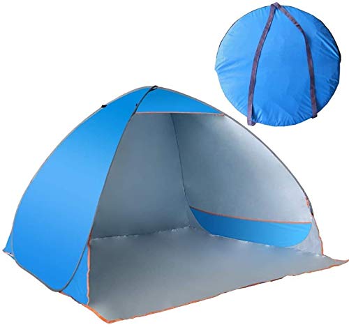 Dome Campingzelte 3-4 Personen Tragbare wasserdichte Zelte Winddicht Familienzelt für Camping Wandern Outdoor-Aktivitäten Blau von uehdyggbfvlkfnfj