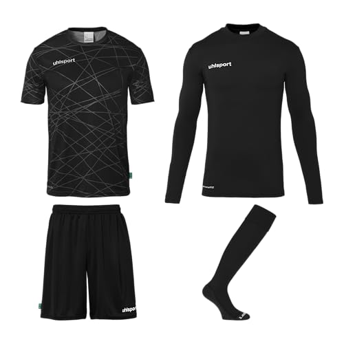 Prediction Torwart Set Torwart Torhüter Fußball-Set aus Shirts, Shorts, Baselayer und Fußballsocken/Stutzen, komplette Torhüterbekleidung/Set für Erwachsene und Jugendliche von uhlsport