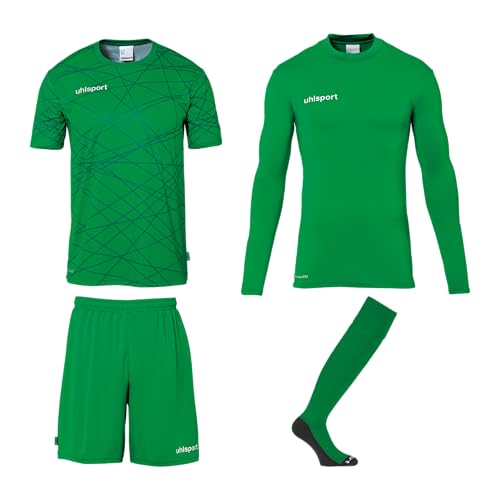 Prediction Torwart Set Torwart Torhüter Fußball-Set aus Shirts, Shorts, Baselayer und Fußballsocken/Stutzen, komplette Torhüterbekleidung/Set für Erwachsene und Jugendliche Prediction Torwart Set Torwart Torhüter Fußball-Set aus Shirts, Shorts, Baselayer und Fußballsocken/Stutzen, komplette Torhüterbekleidung/Set für Erwachsene und Jugendliche von uhlsport