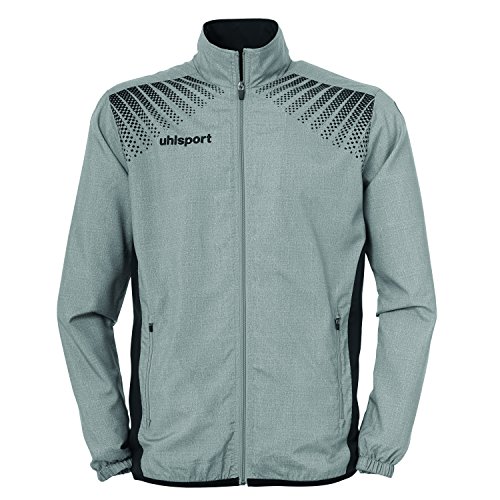 Uhlsport Herren Goal Präsentationsjacke Jacke, Dark Grey Melange/Schwarz, 3XL von uhlsport