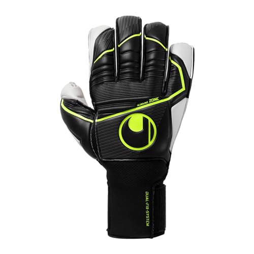 uhlsport Absolutgrip Flex Frame Carbon, Kinder und Erwachsene Torwarthandschuhe, Jaune Fluo/Noir, 7.5 - von uhlsport