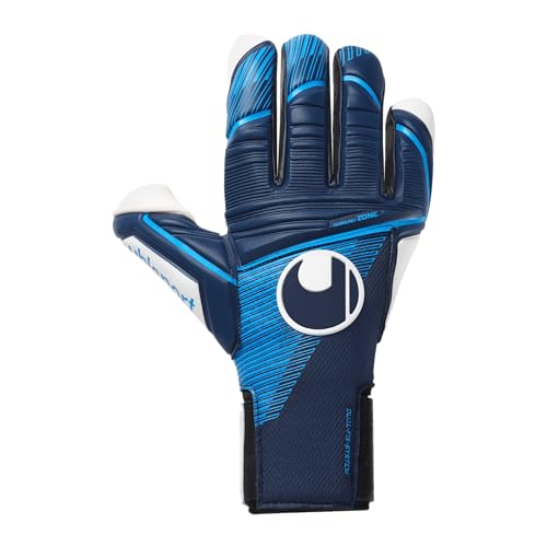 uhlsport Absolutgrip Tight HN, Kinder und Erwachsene Torwarthandschuhe, bleu Marine/bleu Fluo/Blanc, 9.5 - von uhlsport