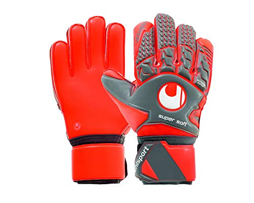 Uhlsport Erwachsene Torwarthandschuhe AERORED-Supersoft-In den Größen 6-11 Innenhand Keeper-Handschuhe entwickelt mit Profis-Optimaler Halt und Grip, langlebig, Dark grau/Fluo rot/Weiß, 7 Uhlsport Erwachsene Torwarthandschuhe AERORED-Supersoft-In den Größen 6-11 Innenhand Keeper-Handschuhe entwickelt mit Profis-Optimaler Halt und Grip, langlebig, Dark grau/Fluo rot/Weiß, 7 von Uhlsport