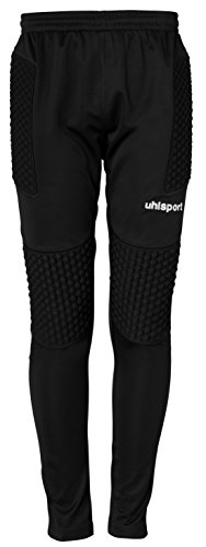 uhlsport Fußball Torwarthose Standard Lange Hose für Kinder und Erwachsene, Lange Torwarthose Jogginghose Torwartausrüstung - Gepolstert und schützend, schwarz von uhlsport