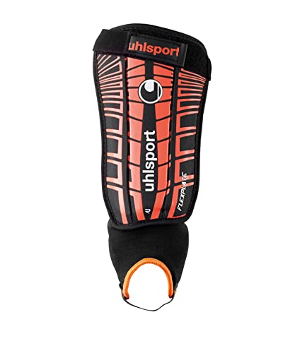 uhlsport Unisex – Erwachsene Flex Plate Schienenbeinschützer, Schoner, schwarz/Fluo rot, XL von uhlsport