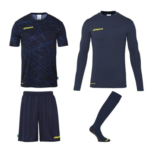 Prediction Torwart Set Torwart Torhüter Fußball-Set aus Shirts, Shorts, Baselayer und Fußballsocken/Stutzen, komplette Torhüterbekleidung/Set für Erwachsene und Jugendliche Prediction Torwart Set Torwart Torhüter Fußball-Set aus Shirts, Shorts, Baselayer und Fußballsocken/Stutzen, komplette Torhüterbekleidung/Set für Erwachsene und Jugendliche von uhlsport
