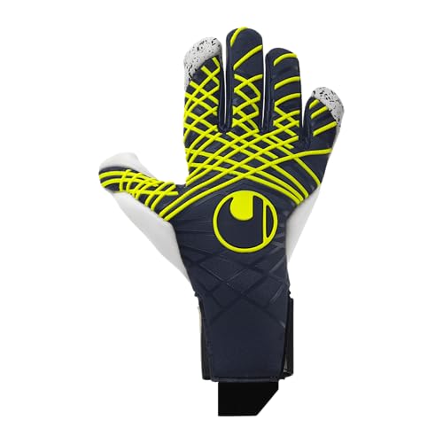 uhlsport Fußball Torwarthandschuhe Prediction Flex HN, Marine/weiß/Fluo gelb, 12 von uhlsport