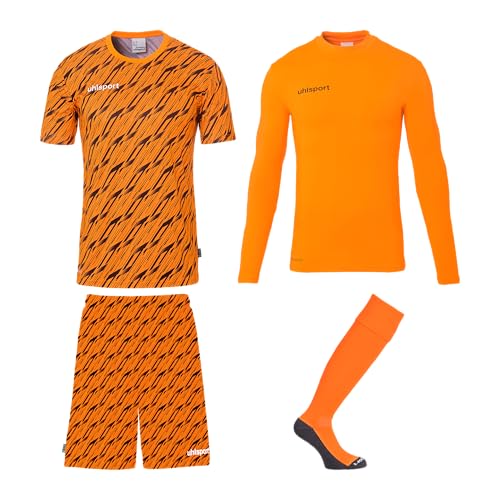 uhlsport Fußball Unisex Torwart Set - Progressive Trikotset - komplettes Torwart-Set bestehend aus Shirt, Baselayer, Hose und Stutzen - Trikot-Set für Kinder und Erwachsene von uhlsport