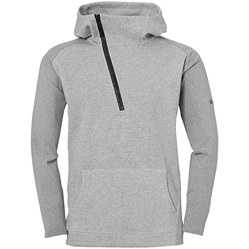 uhlsport Herren Essentielle Pro Zip-Hoodie Sweatshirt, Dark grau Melange, M von uhlsport