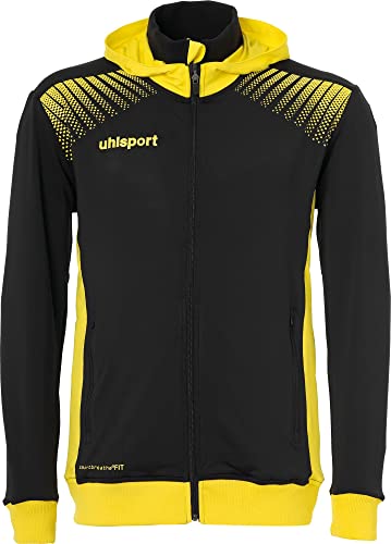 Uhlsport Herren Goal Tec Kapuzenjacke, schwarz/limonengelb, M von uhlsport