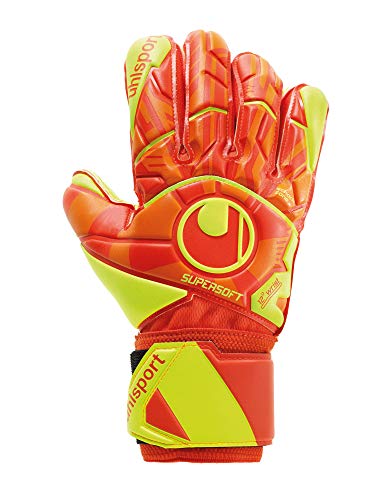 uhlsport Herren Impulse Supersoft Handschuhe, Dynamic orange/Fluo gelb, 8 von uhlsport