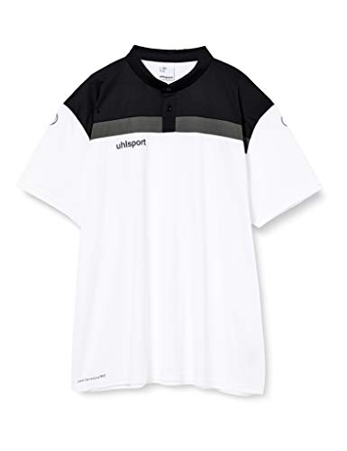 uhlsport Herren Offense 23 Polo Shirt Poloshirt, Weiß/Schwarz/Anthra, S von uhlsport